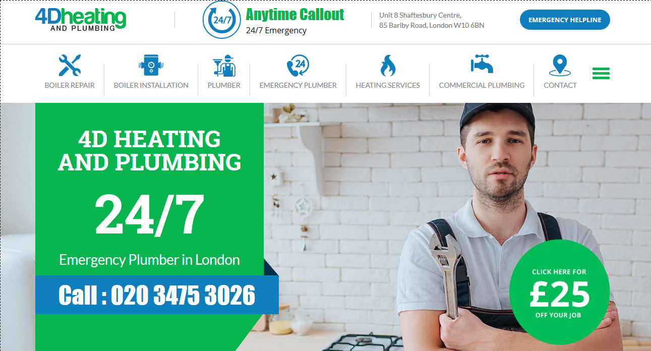4D Heating and Plumbing's Homepage
