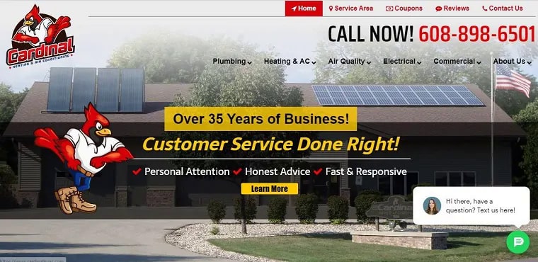 Cardinal Heating & Air Conditioning's Homepage