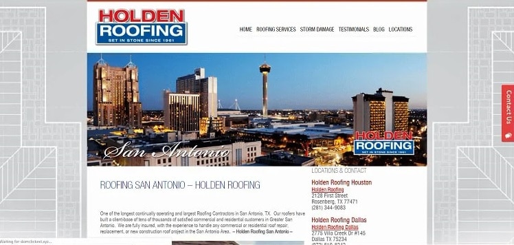 Holden Roofing San Antonio's Homepage