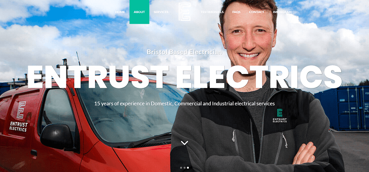 Entrust Electrics' Homepage