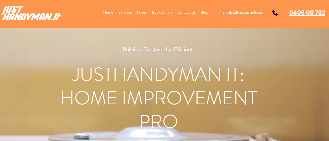 Just Handyman It's Homepage