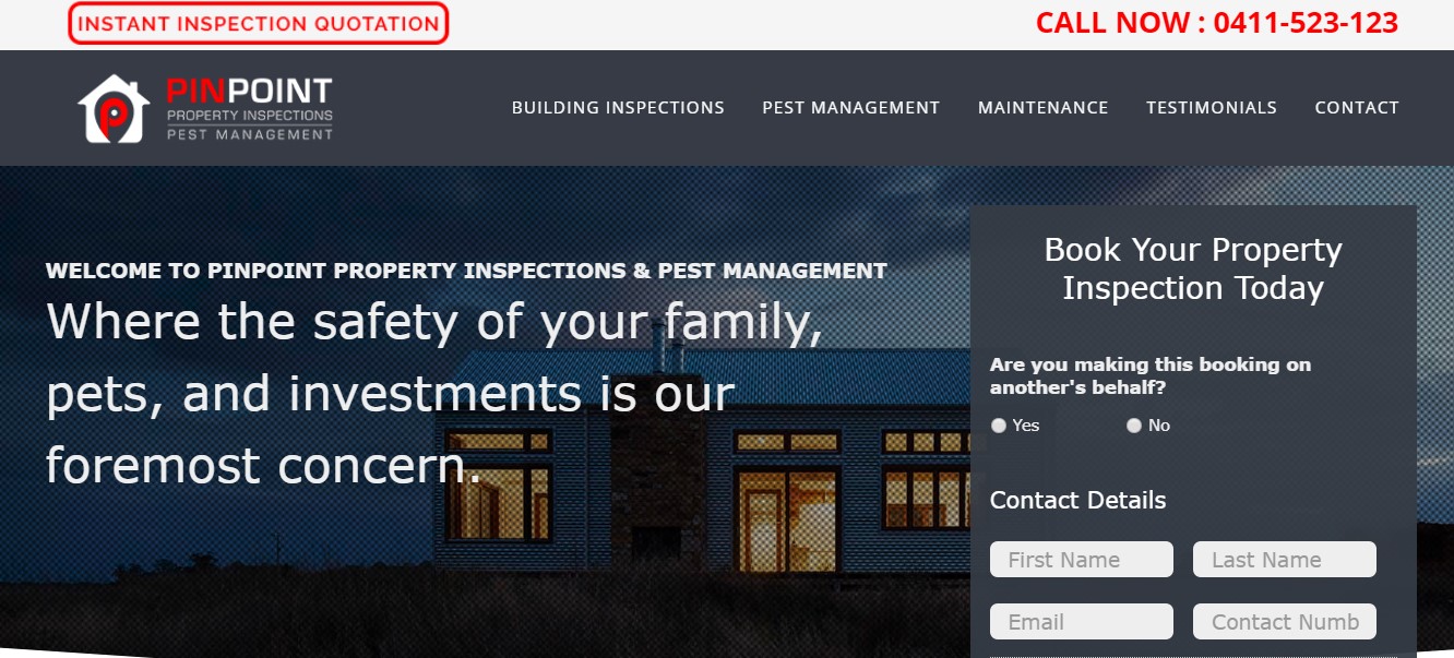 PinPoint Property Inspections' Homepage