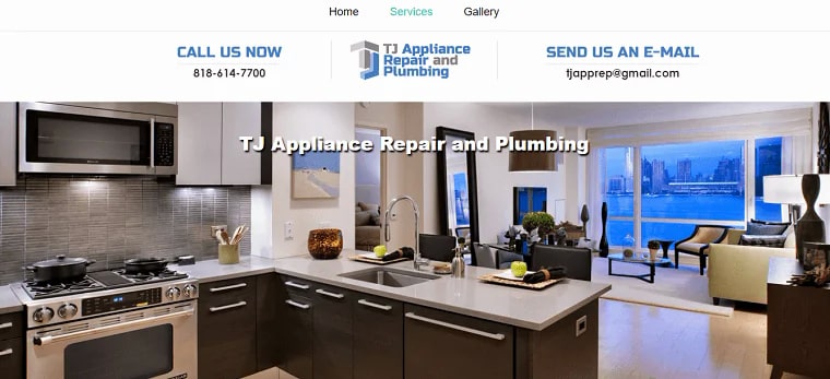 TJ Appliance Repair Inc.'s Homepage