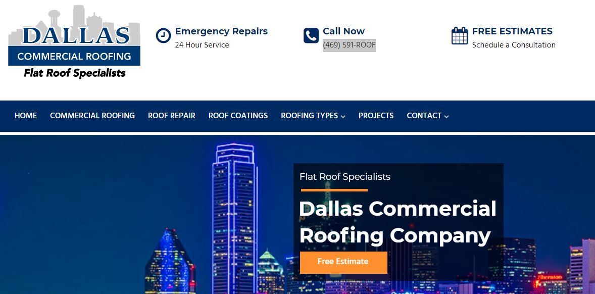 Dallas Commercial Roofing's Homepage