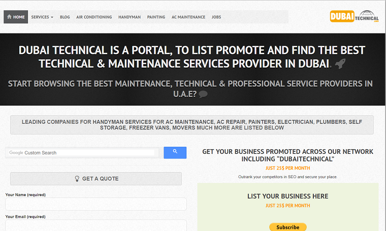 Dubai Technical's Homepage