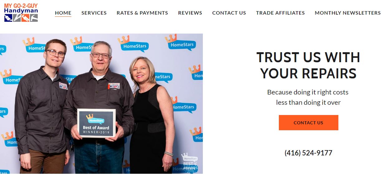 My Go-2-Guy Handyman Services' Homepage