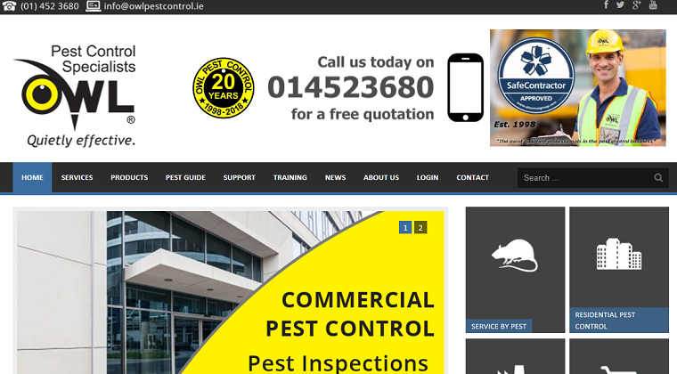 Owl Pest Control Ltd.'s Homepage