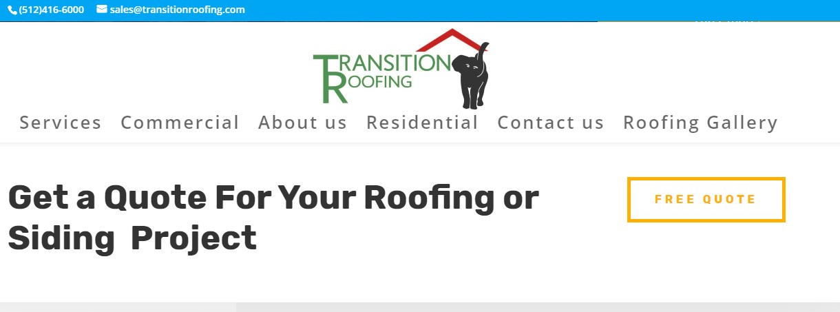 Transition Roofing's Homepage