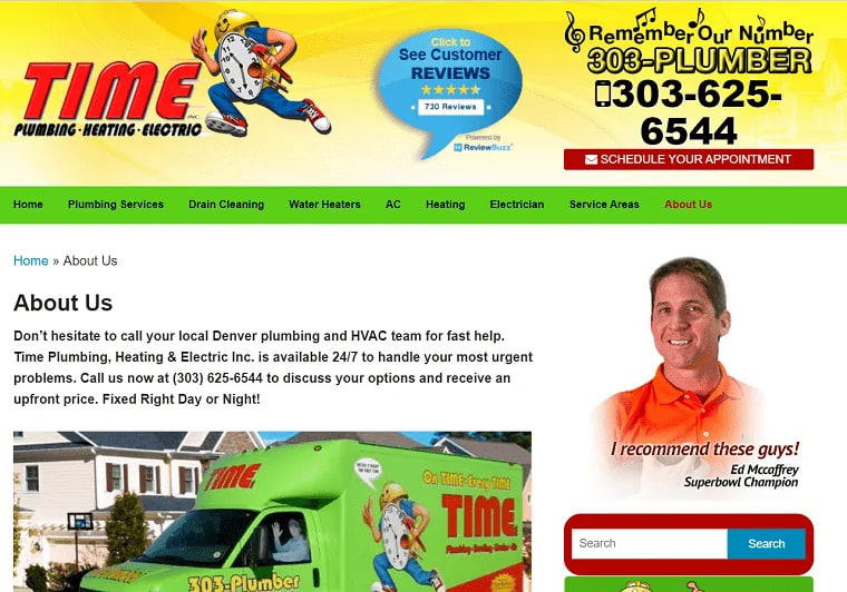 Time Plumbing, Heating & Electric Inc.'s Logo