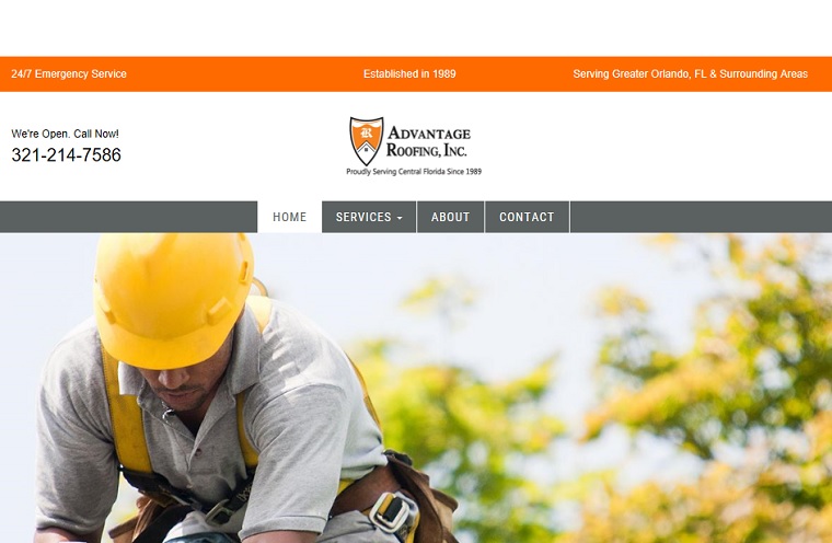 Advantage Roofing Inc.'s Homepage