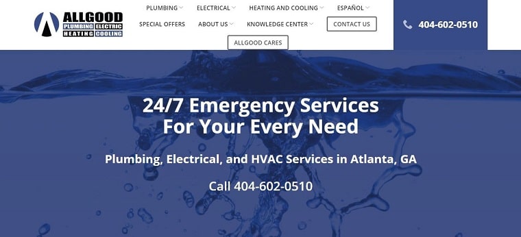 AllGood Plumbing, Electric, Heating & Cooling's Homepage