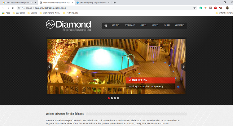 Diamond Electrical Solutions' Homepage