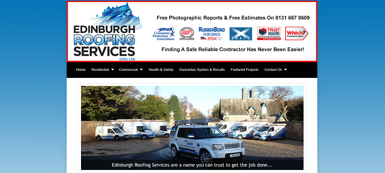 Edinburgh Roofing Services' Homepage