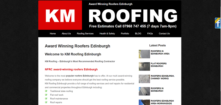 KM Roofing's Homepage