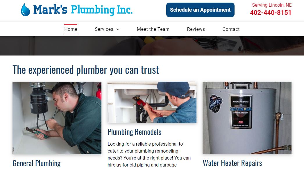 Mark's Plumbing Inc's Homepage