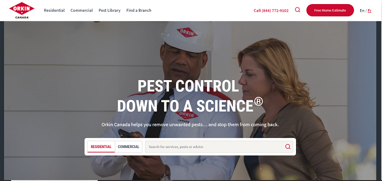 Orkin Canada Pest Control's Homepage