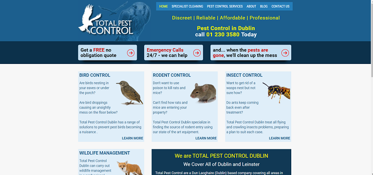 Total Pest Control's Homepage