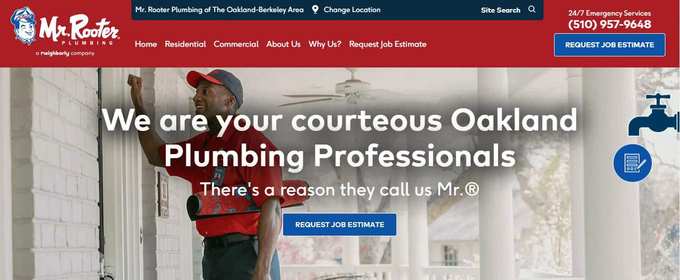 Mr. Rooter Plumbing of Oakland's Homepage