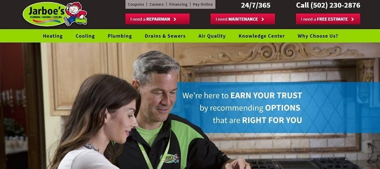 Jarboe’s Plumbing, Heating & Cooling's Homepage