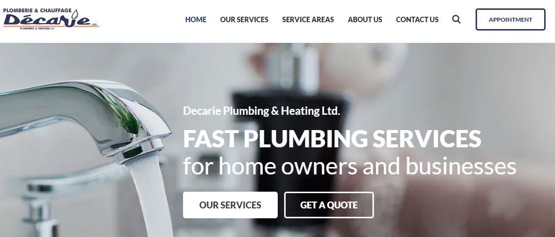 Decarie Plumbing & Heating Ltd.'s Homepage