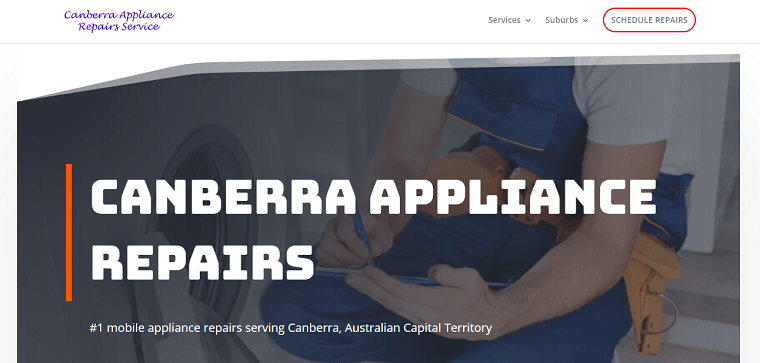 Canberra Appliance Repairs Service's Homepage