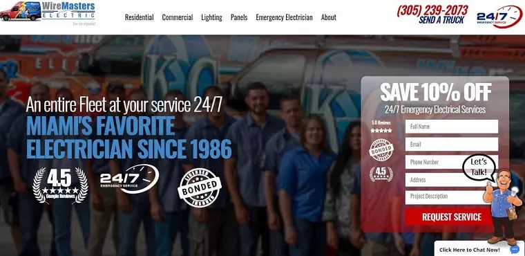 WireMasters Electric Inc.'s Homepage