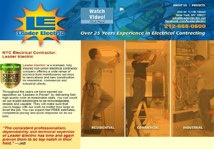 Leader Electric's Homepage