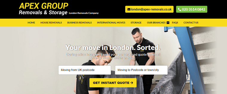 Apex Removals & Storage – London's Homepage