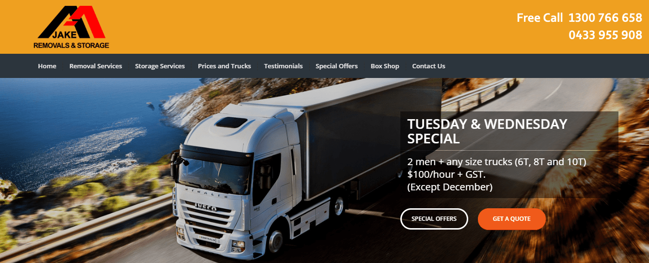 Jake Removals & Storage's Homepage