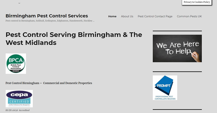 The Birmingham Pest Company's Homepage