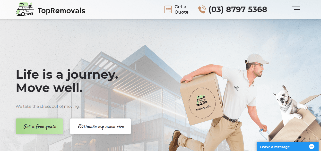 Top Removals' Homepage