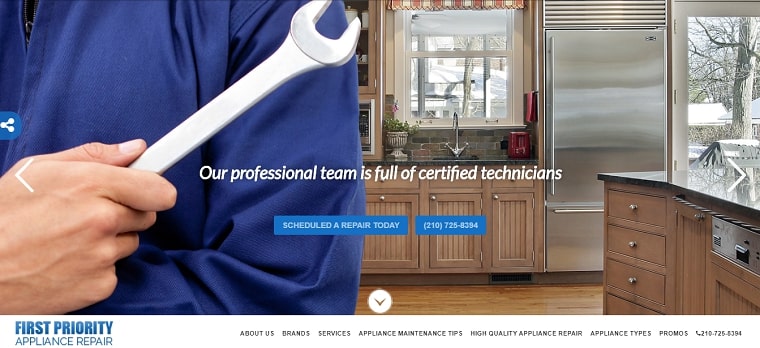 First Priority Appliance's Homepage