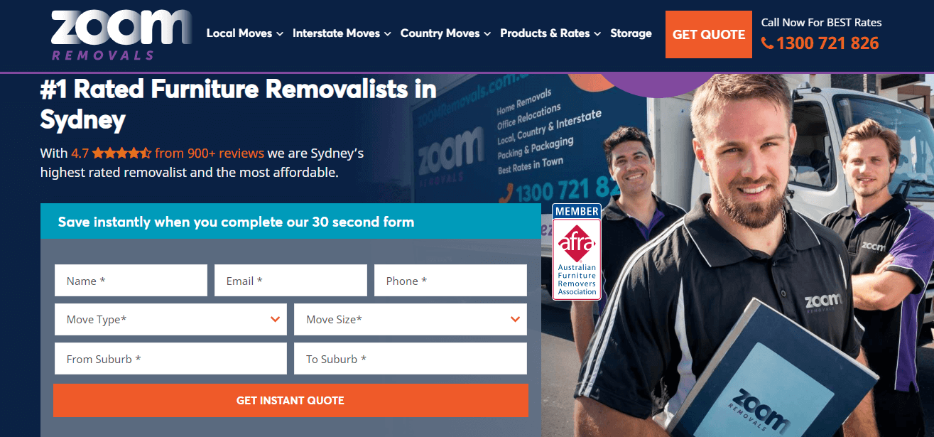 Zoom Removals' Homepage