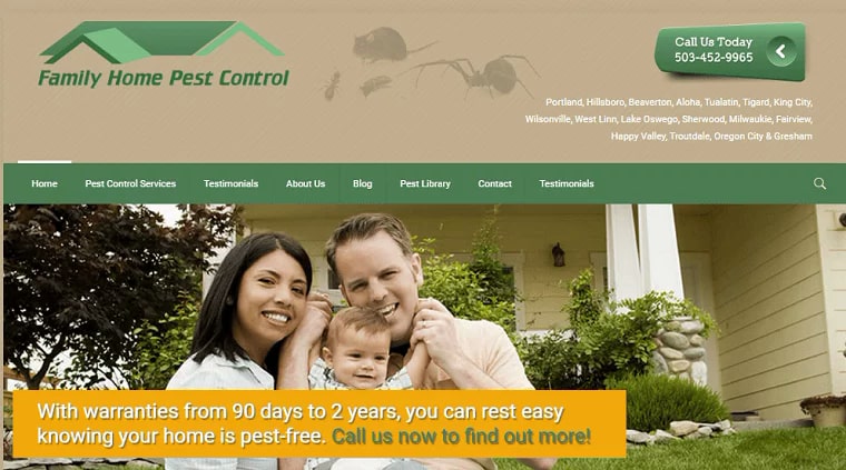 Family Home Pest Control's Homepage