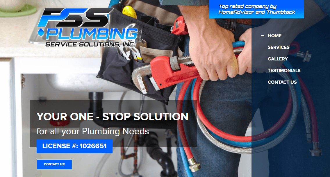 Plumbing Service Solutions, Inc.'s Homepage