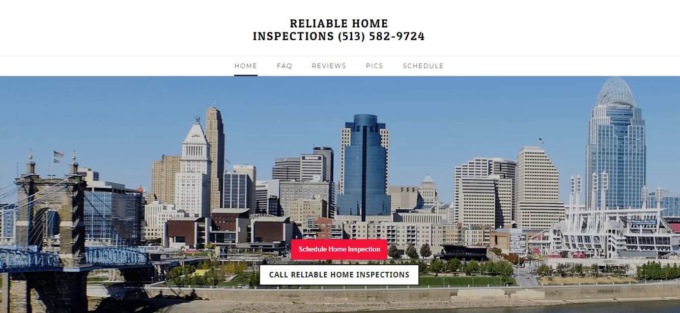 Reliable Home Inspections' Homepage