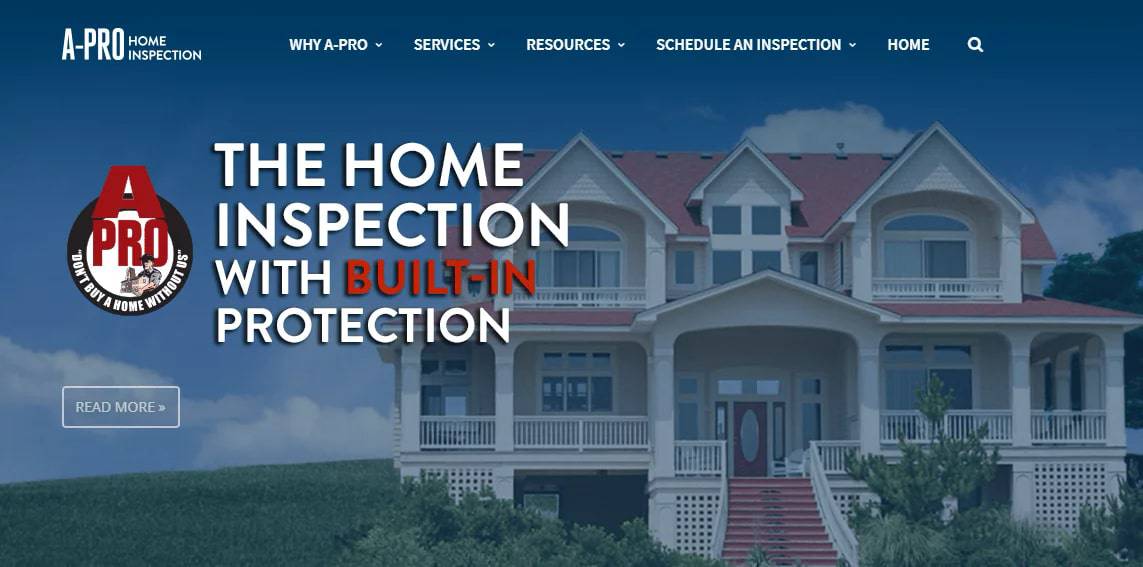 A-Pro Home Inspection' Homepage