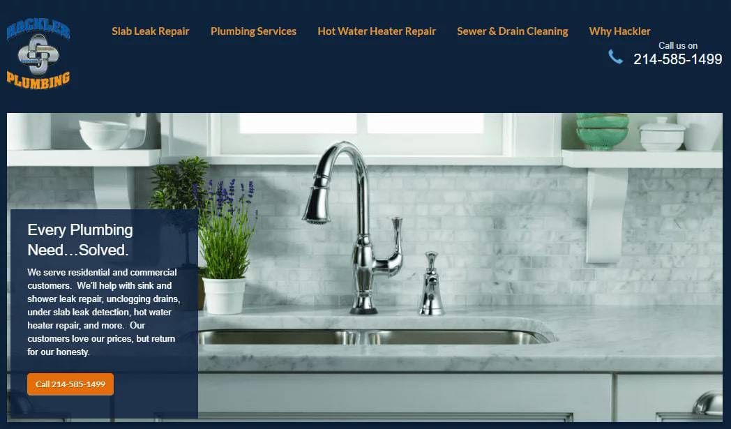 Hackler Plumbing, LLC's Homepage