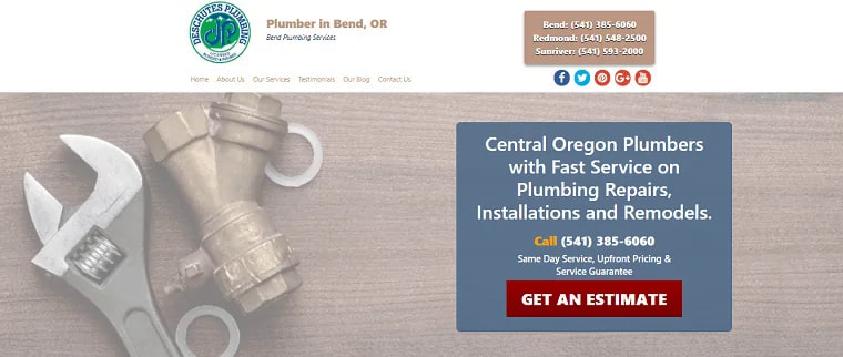 Deschutes Plumbing Company's Homepage