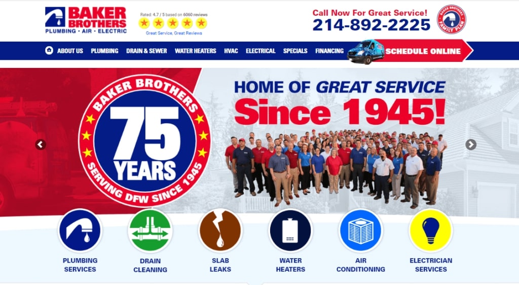 Baker Brothers Plumbing, Air & Electric's Homepage
