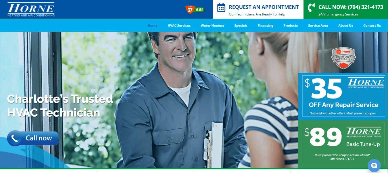 Horne Heating and Air Conditioning's Homepage