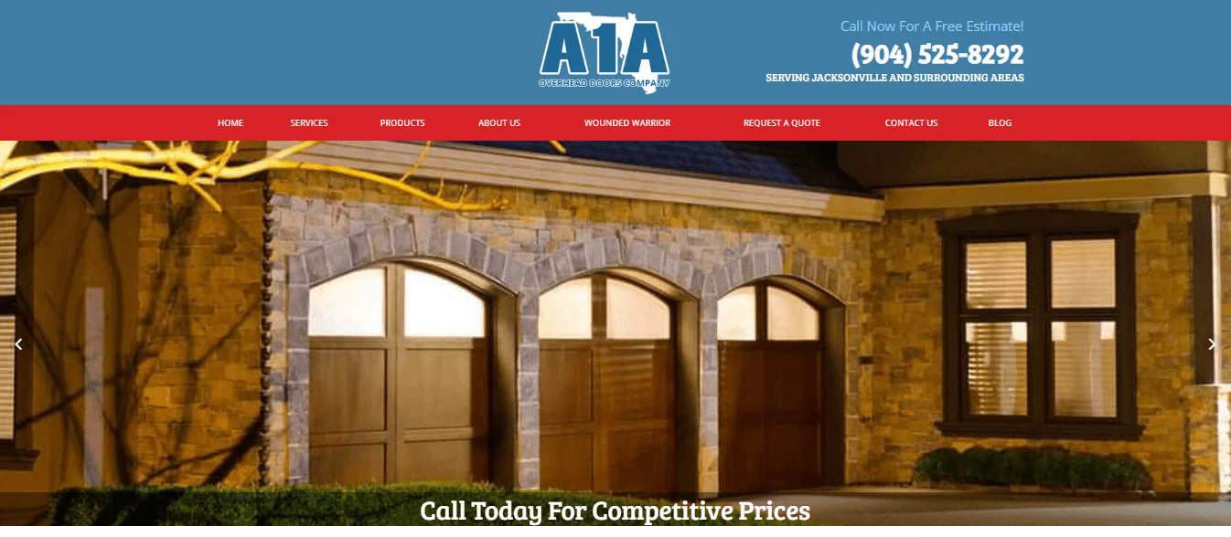 A1A Overhead Doors Company's Homepage