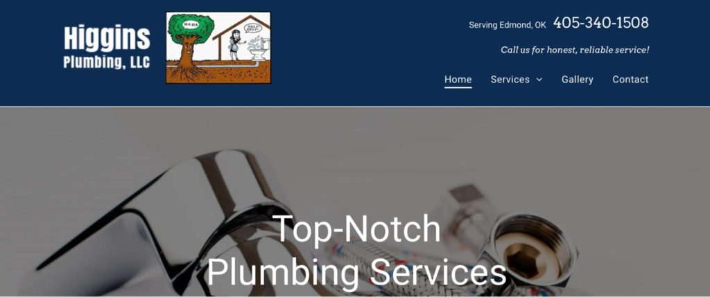 Higgins Plumbing, LLC's Homepage
