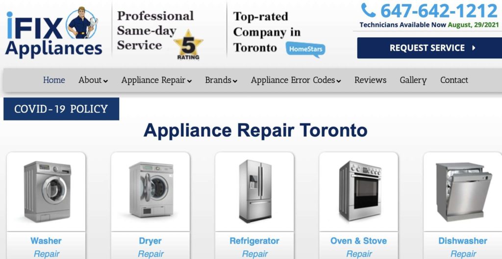 I-FIX Appliance Repair's Homepage