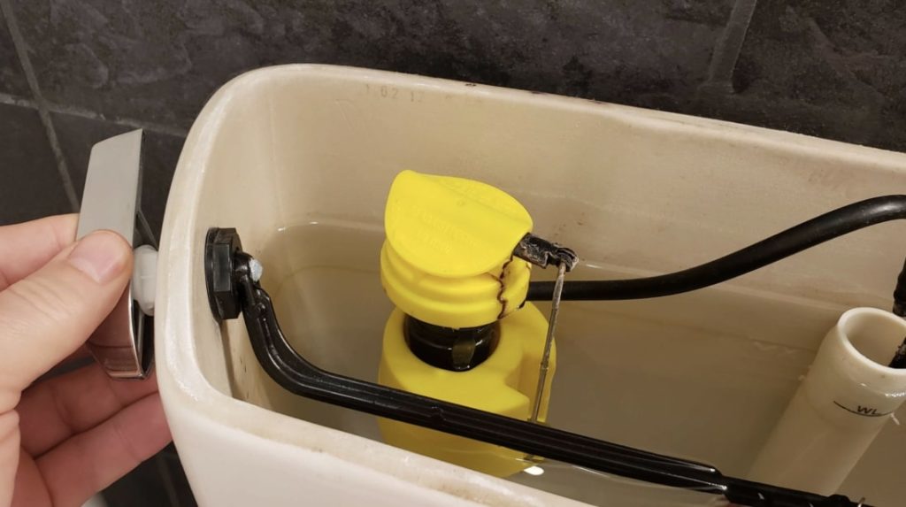 Broken flush handle