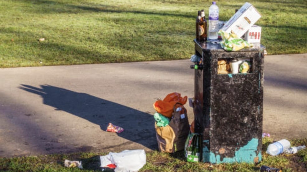 The bin is incorrectly placed
