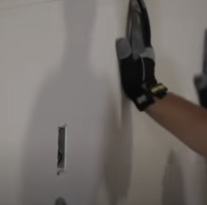 Mark an outline of the electrical outlets